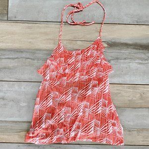 Banana Republic Tie Halter Ruffled Tank Top